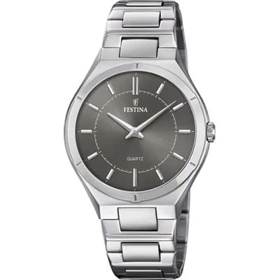 Montre Festina F20244/3 Classic Cadran Noir et Bracelet Cuir