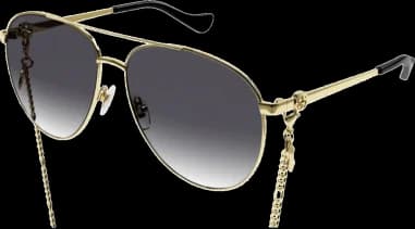 Lunettes de soleil Gucci GG1088S forme pilote en métal