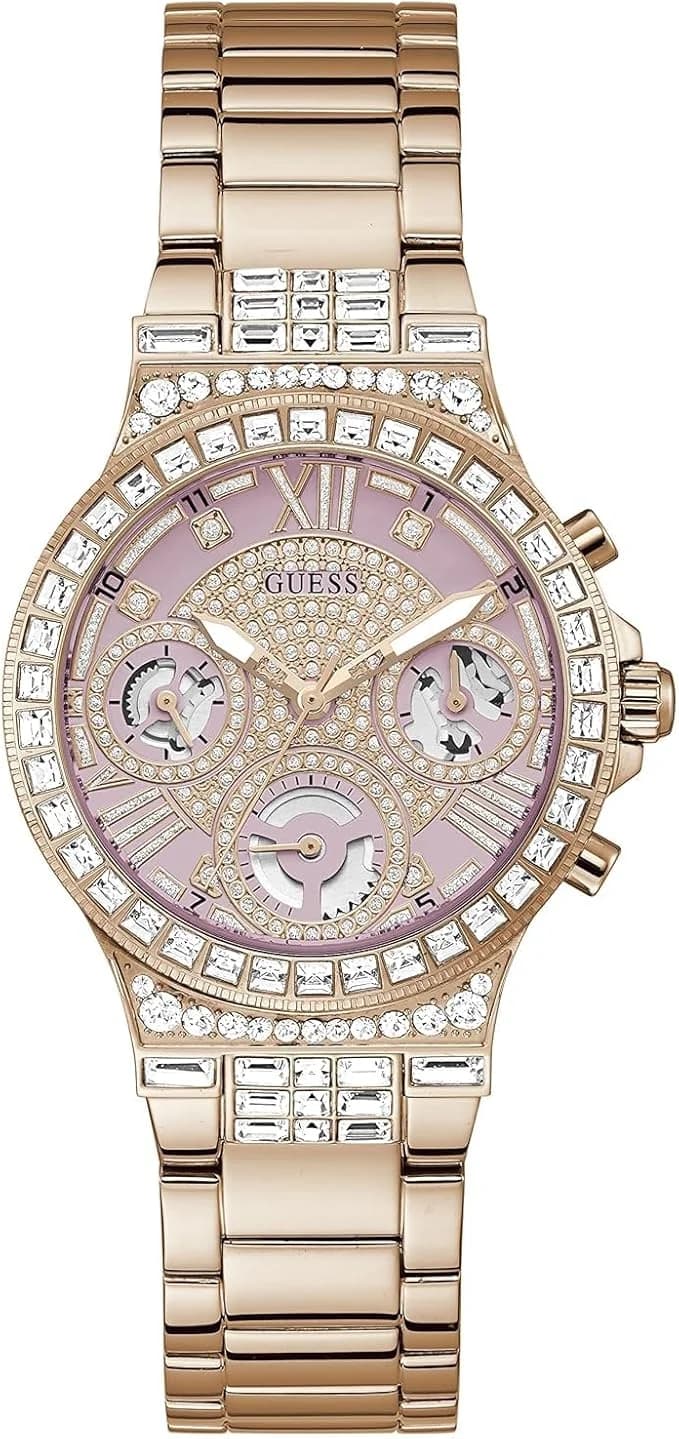 Montre Guess GW0320L6 Femme Bracelet Acier Or Rose Cristaux