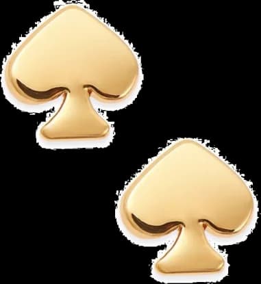 Boucles d'oreilles Kate Spade ace en métal doré or jaune