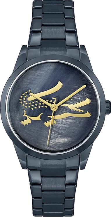Lacoste Ladycroc 2001215 women's watch, steel bracelet, blue mother-of-pearl dial