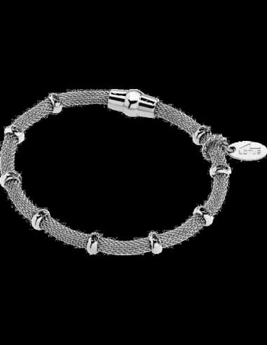 Bracelet Lotus Basic LS1680-2/1 maille milanaise argentée