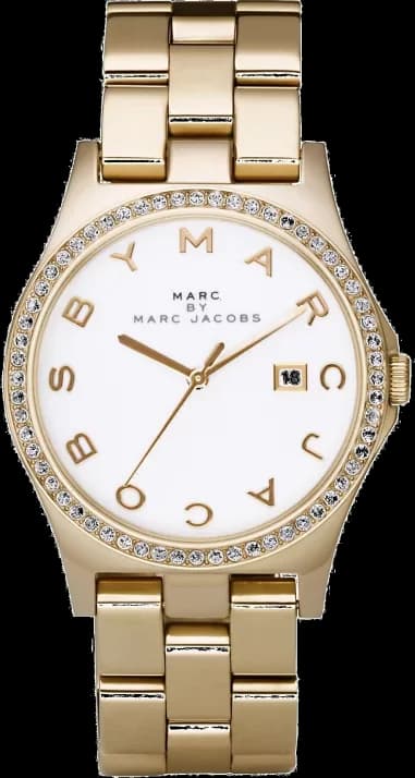 Montre Femme Marc Jacobs Henry MBM3045 en acier doré jaune