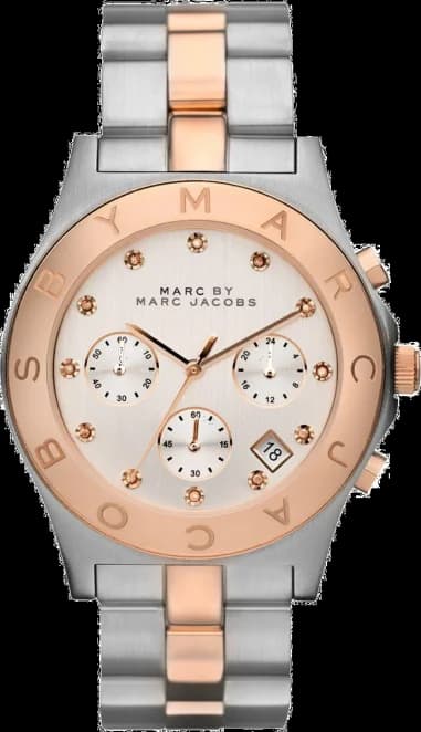 Montre Marc Jacobs MBM3178 en acier bicolore avec index en pierres