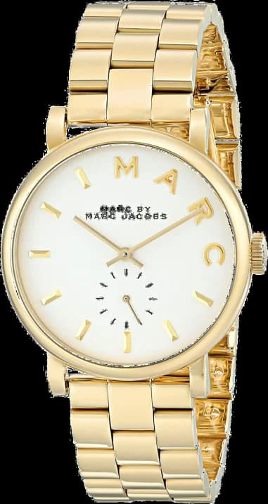 Montre Marc Jacobs MBM3243 en Acier Doré et Cadran Blanc