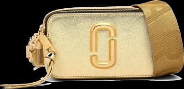 Sac à main bandoulière Marc Jacobs The Snapshot Metalic Gold