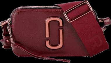 Sac à main bandoulière Marc Jacobs The Snapshot Wine bordeau