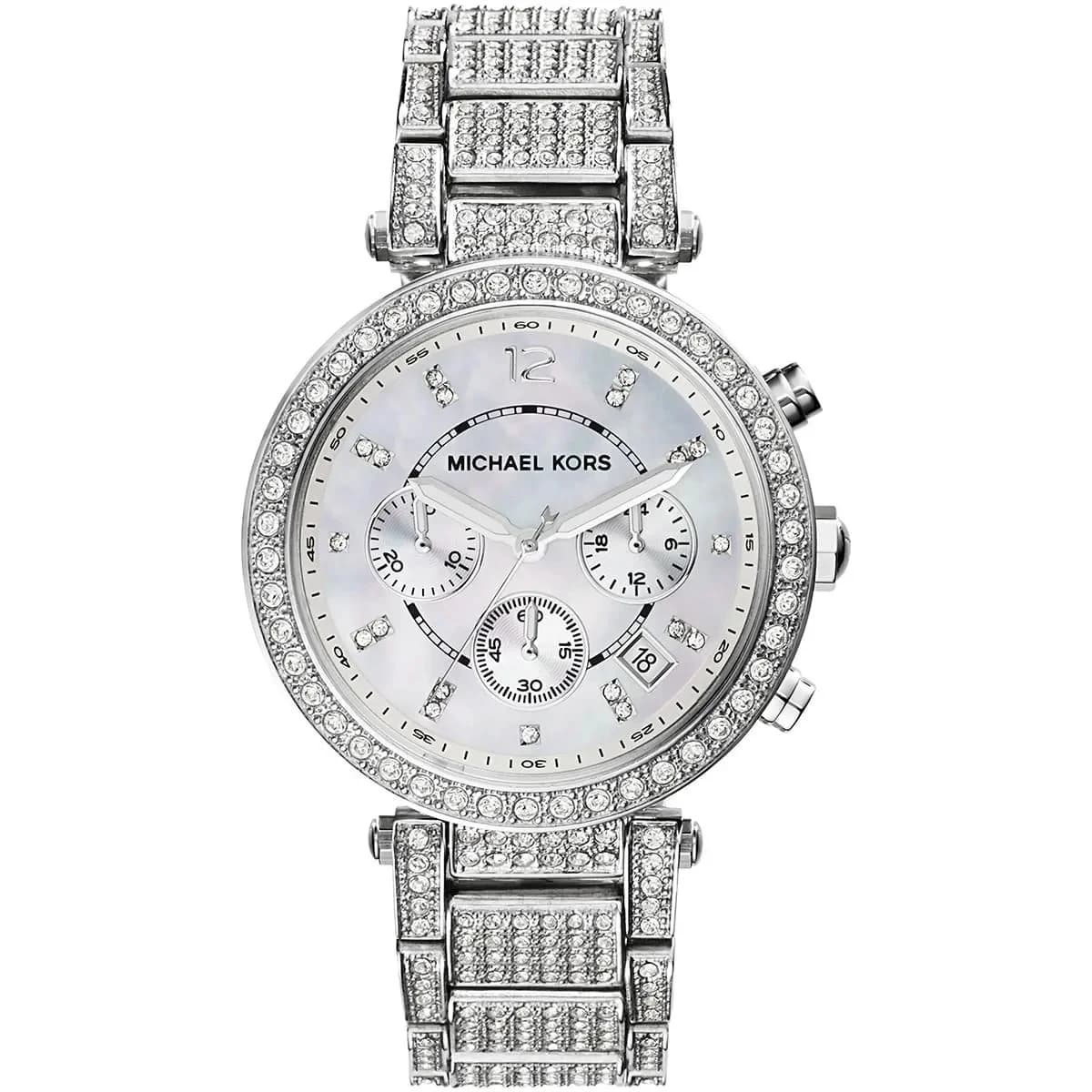 Michael Kors MK5572 Parker Silver Stainless Steel and Crystal Watch