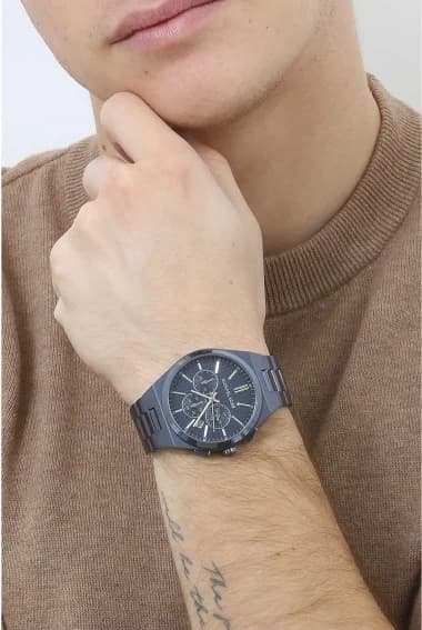 Michael Kors MK9147 Stainless Steel Blue Chronograph Watch