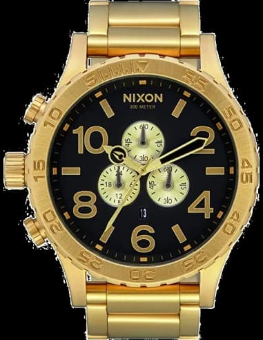 Montre Homme Nixon The 51-30 Chrono A083-510 en acier inoxydable doré