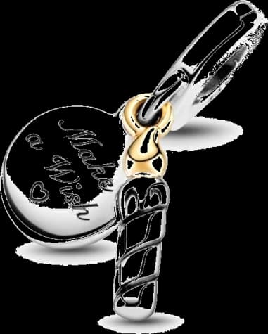 Charm Pandora bougie d'anniversaire bicolore make a wish