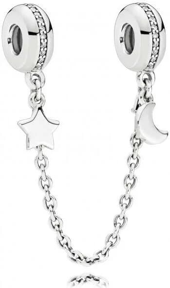 Charm Pandora Chaîne de Confort Demi-Lune et Étoile Pandora Moments Argent 925/1000