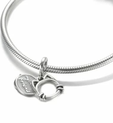 Pandora Mon Chat My Best Friend Charm 799329C01 Sterling Silver 925/1000 vue 3