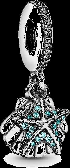 Charm Pandora Pendant Étoile de Mer & Coquillage Pandora Moments Argent 925/1000