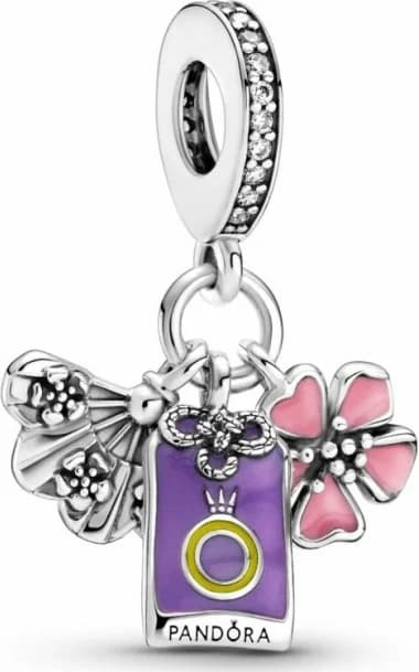 Charm Pandora Places Pendant Japonais Sakura Omamori & Eventail 799326C01 Argent 925/1000