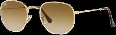 Lunettes de soleil Ray-Ban Hexagonal Flat Lenses RB3548 001/51 marron dégradés