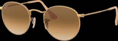 Lunettes de soleil Ray-Ban Round Metal RB3447 112/51 Rondes doré mat marron