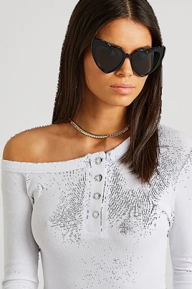 Saint Laurent New Wave Loulou SL 181 heart-shaped sunglasses in acetate
