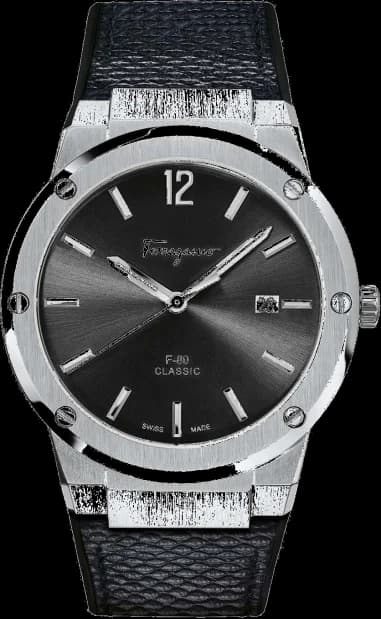 Salvatore Ferragamo SFDT00619 Watch in Black Steel and Silicone