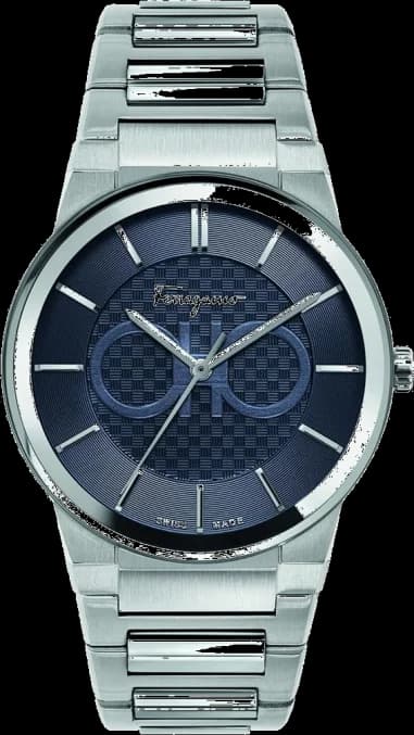 Salvatore Ferragamo SFHP00620 Watch in Stainless Steel with Navy Blue Dial