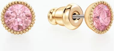 Swarovski Idyllia Pierced Earrings Pink Crystals & Gold