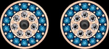 Boucles d'oreilles Swarovski Luckily Evil Eye 5377720 plaqué or rose cristaux multicolores