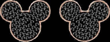 Swarovski Mickey & Minnie Earrings 5435137 Rose Gold Plated Black Crystals