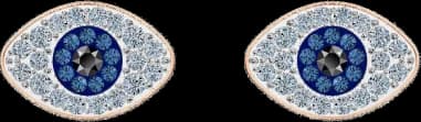 Boucles d'oreilles Swarovski Symbolica Evil Eye 5510067 en métal plaqué or rose et cristaux bleus