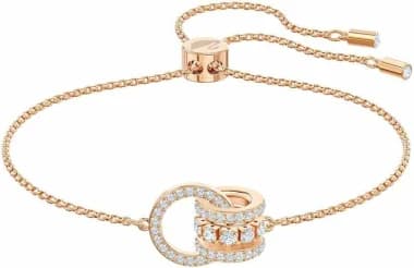Bracelet Swarovski Further 5501092 plaqué or rose cristaux blancs