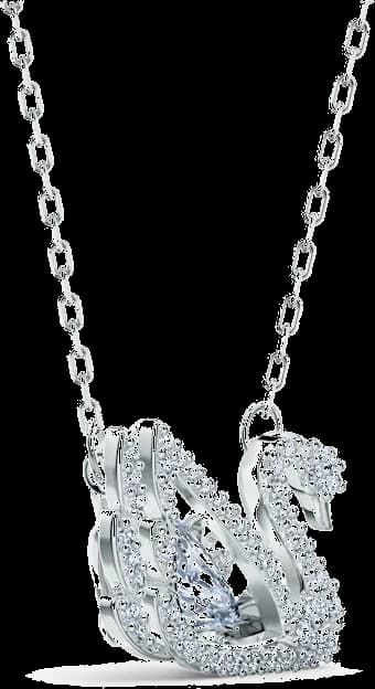 Collier Swarovski Dancing Swan pendentif cygne en métal rhodié