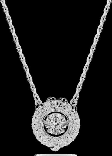 Collier Swarovski Dragon & Phoenix 5686320 plaqué rhodium cristaux blancs