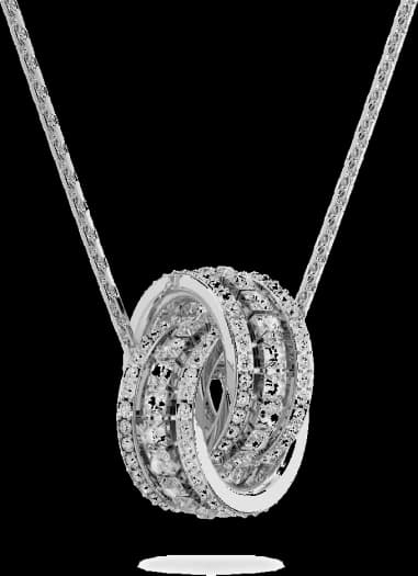 Collier Swarovski Further 5409696 plaqué rhodium cristaux blancs