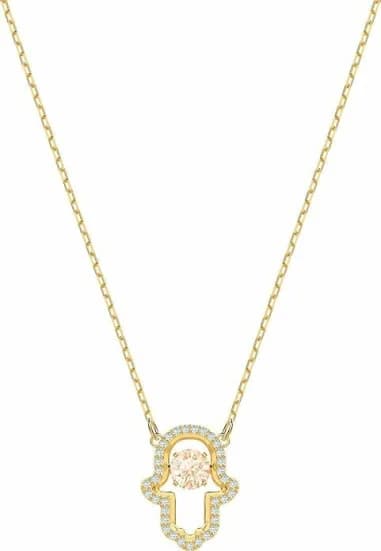 Collier Swarovski Luckily Hamsa Hand 5448612 plaqué or incrusté de cristaux