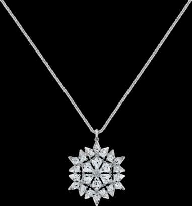 Collier Swarovski Magic Snow 5498960 plaqué rhodium flocon de neige incrusté de cristaux