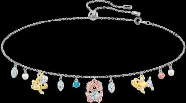 Collier Swarovski Ocean 5480781 choker plaqué rhodium cristaux multicolores