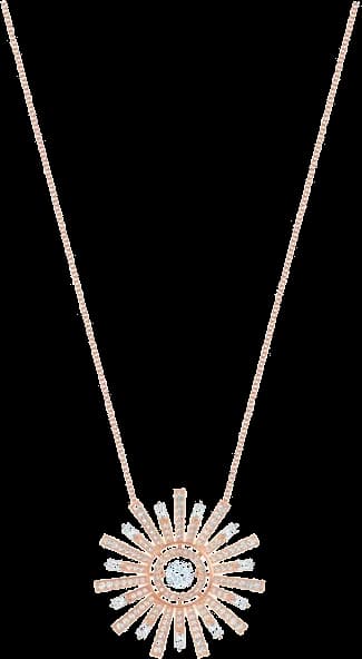 Collier Swarovski Sunshine 5459593 plaqué or rose soleil incrusté de cristaux