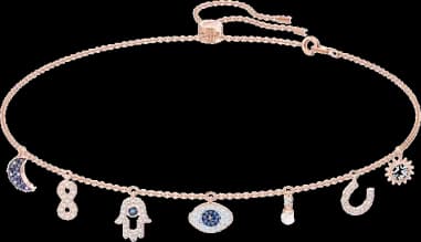 Collier Swarovski Symbolic 5497664 a breloques en cristal placage ton or rosé