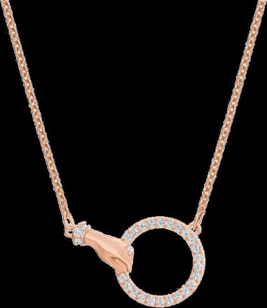 Collier Swarovski Symbolica 5489573 en métal plaqué or rose cristaux blancs