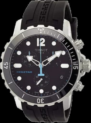 Men's Watch Tissot T0664171705700 Seastar 1000 Steel and Black Rubber