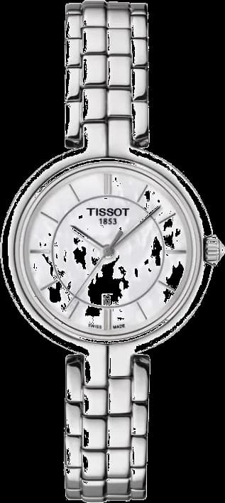 Montre Tissot T-Lady Flamingo T0942101111100 quartz en acier inoxydable cadran nacre