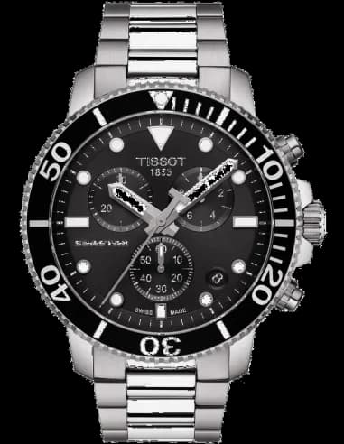 Tissot T1204171105100 Chronograph Stainless Steel Black Dial Watch
