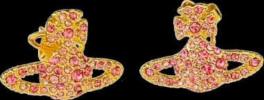 Boucles d'oreilles Vivienne Westwood bas relief pavés de cristaux