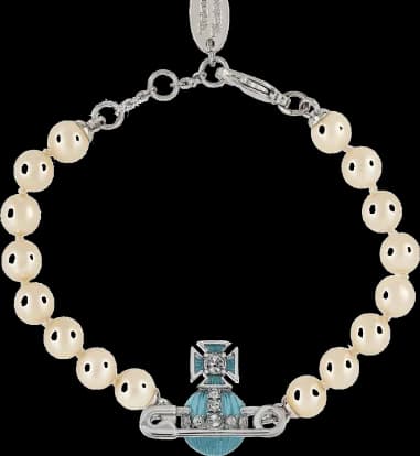 Bracelet à perles Vivienne Westwood épingle bas relief