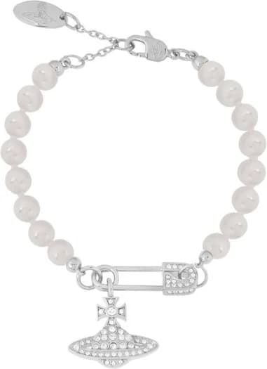 Bracelet épingle Vivienne Westwood à perles pendentif Lucrece
