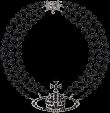 Collier Vivienne Westwood bas relief THREE ROW RELIEF Choker ras du coup noir