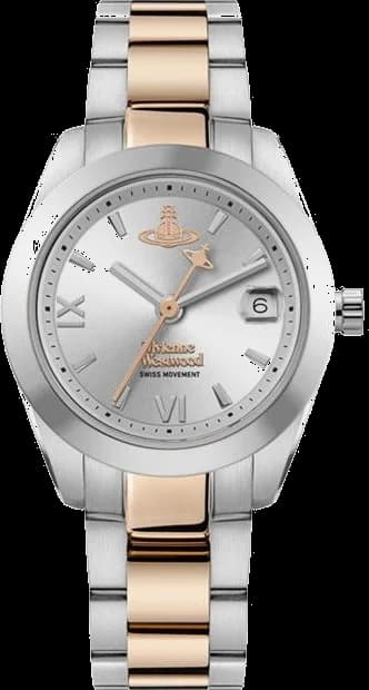 Vivienne Westwood Fenchurch VV292SLSR women's watch, two-tone steel bracelet, silver dial