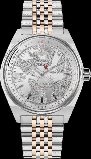 Vivienne Westwood Lady Sydenham women's watch VV251WSSR, two-tone steel bracelet, silver dial