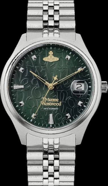 Vivienne Westwood VV261GRSL Watch Steel Bracelet and Deep Green Dial